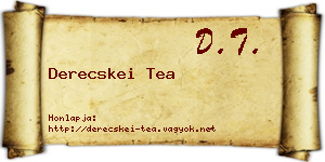 Derecskei Tea névjegykártya